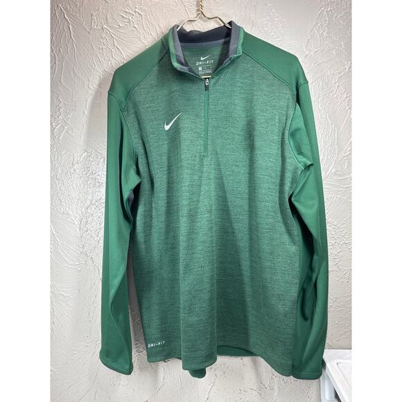 Nike Shirt Mens Green 1/4 Zip Dri-Fit Athleisure Performance Workout Gym Size M - Picture 1 of 5